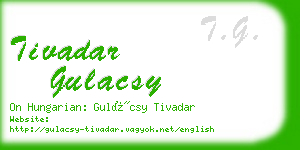 tivadar gulacsy business card